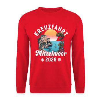 Cruise Mediterranean 2026 - Unisex Sweatshirt - red - Front - Alina (178cm) & Michal (187cm)