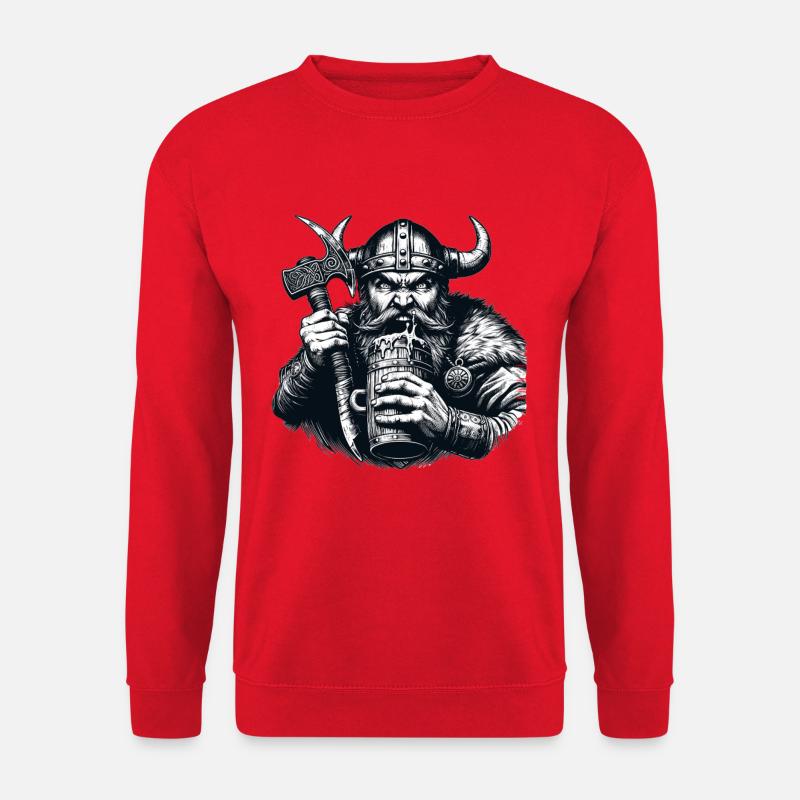 Viking Bierkrug Krieger - Unisex Pullover - Rot