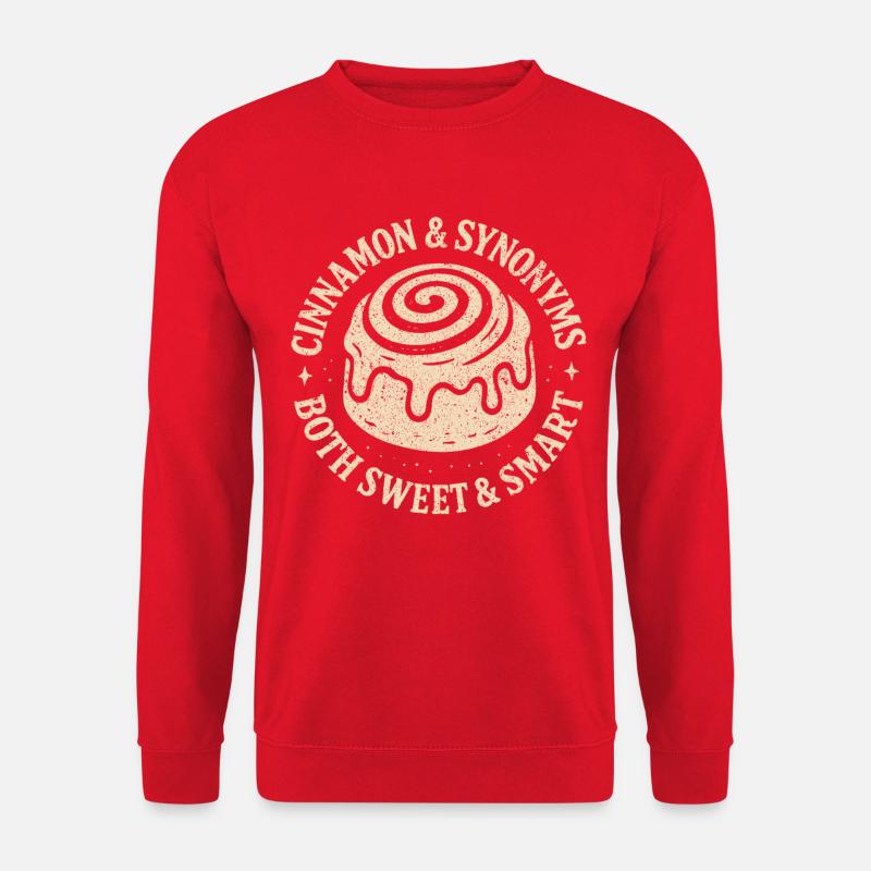 Vintage Cinnamon Synonyms Both Sweet Smart - Unisex Sweatshirt - red