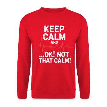 Motif de fréquence cardiaque du chaos du pouls - Sweat-shirt Unisexe - rouge - Devant - Alina (178cm) & Michal (187cm)