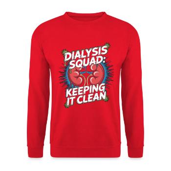 Dialysis Nurse Dialysis Squad Keeping Renal Care - Unisex Sweatshirt - red - Front - Alina (178cm) & Michal (187cm)