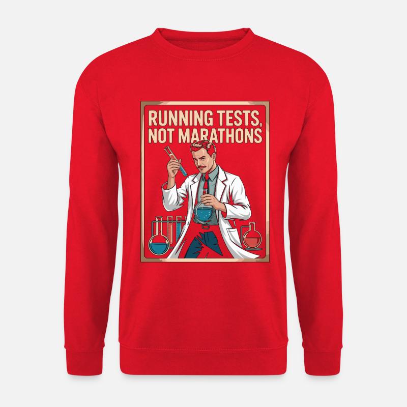 Lab Technician Running Tests Medical Technologist - Unisex Pullover - Rot