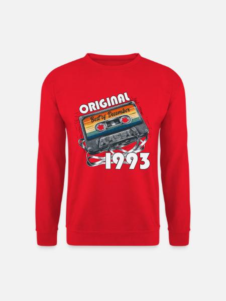 33rd Birthday Cassette December Volume 1993 - Unisex Sweatshirt - red