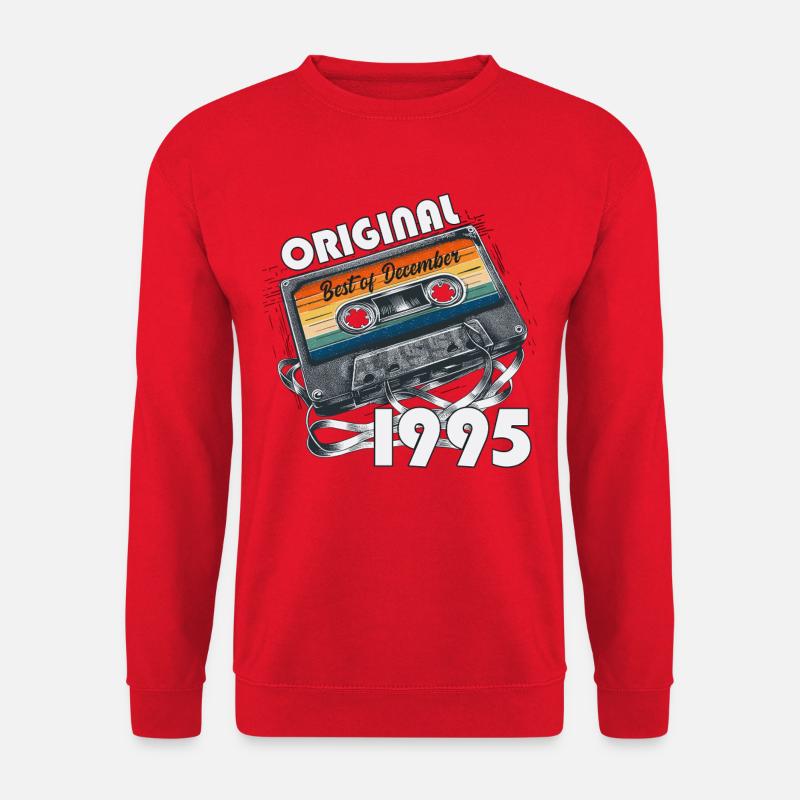30th Birthday Cassette December 1995 - Unisex Sweatshirt - red