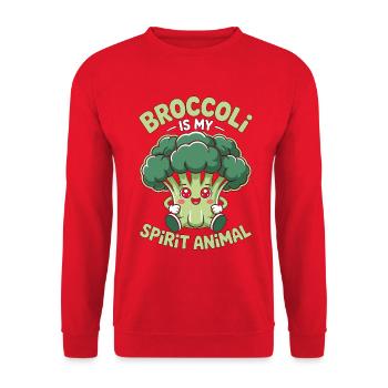 Nutritionist Broccoli Is My Spirit Health Coach - Unisex Pullover - Rot - Vorne - Alina (178cm) & Michal (187cm)