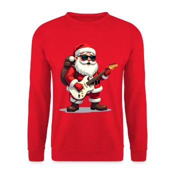Père Noël jupe de Noël - Sweat-shirt Unisexe - rouge - Devant - Alina (178cm) & Michal (187cm)