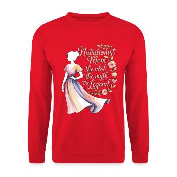 Maman nutritionniste L’idole Diététicienne diplômée - Sweat-shirt Unisexe - rouge - Devant - Alina (178cm) & Michal (187cm)