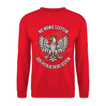 Polish Eagle Pride Statement Design - Unisex Sweatshirt - red - Front - Alina (178cm) & Michal (187cm)