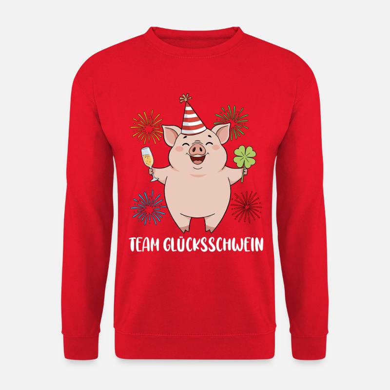 Team Glücksschwein - Unisex Pullover - Rot