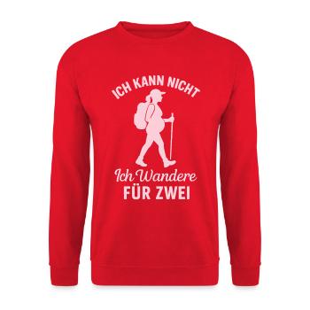Pregnant Hiking Mother 2026 - Unisex Sweatshirt - red - Front - Alina (178cm) & Michal (187cm)