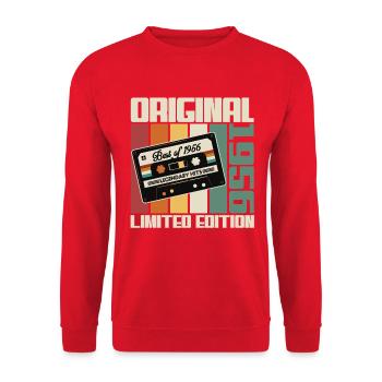 Original 1956 Vintage Vintage Anniversaire Rétro - Sweat-shirt Unisexe - rouge - Devant - Alina (178cm) & Michal (187cm)