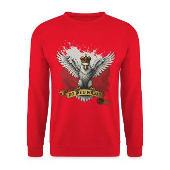 Polish Eagle – To Battle Poland - Unisex Sweatshirt - red - Front - Alina (178cm) & Michal (187cm)
