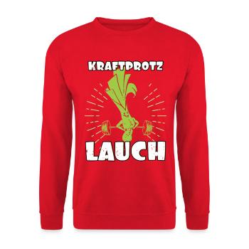 Gewichtheber KRAFTPROTZ LAUCH Lustiges - Unisex Pullover - Rot - Vorne - Alina (178cm) & Michal (187cm)