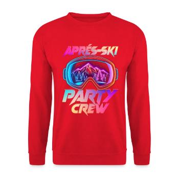 Après Ski Party Crew colorée - Sweat-shirt Unisexe - rouge - Devant - Alina (178cm) & Michal (187cm)