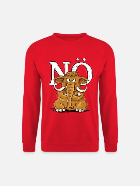 Nö Mammut Statement Nein Einfach Nö - Unisex Pullover - Rot