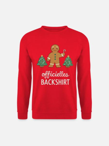 Plätzchen Backen Weihnachtszeit Kekse Lebkuchen - Unisex Pullover - Rot