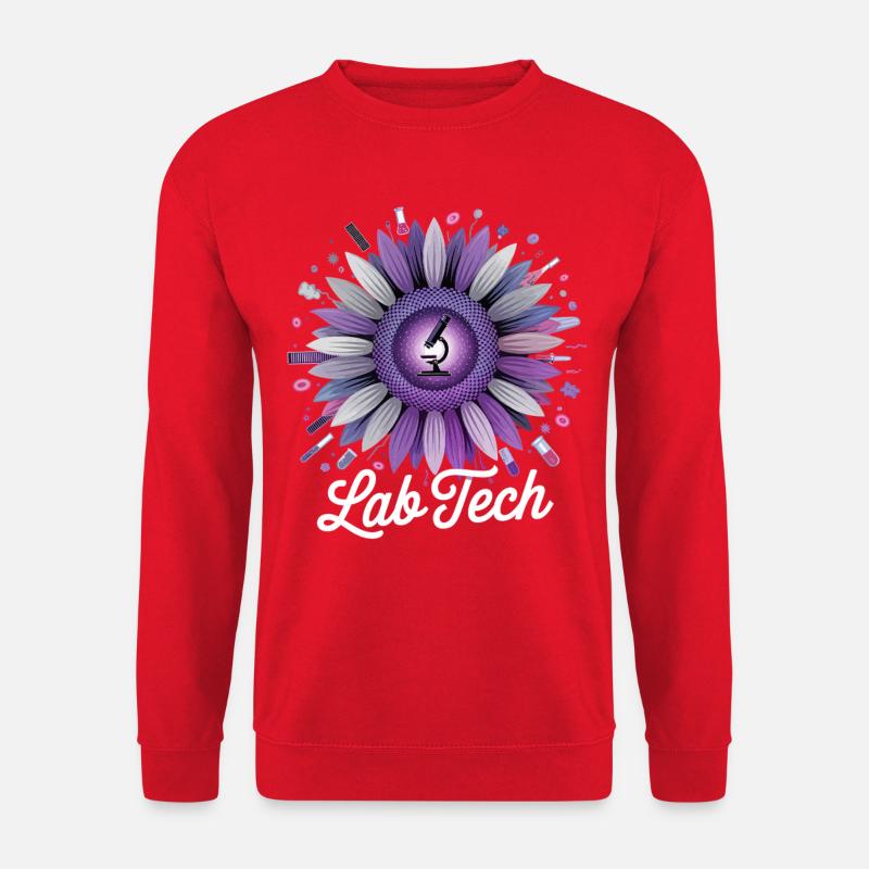 Microscope tournesol LabTech - Sweat-shirt Unisexe - rouge