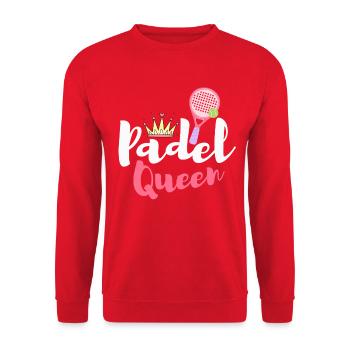 Frauen Padel Queen Padel Spielerin Tennis Padelspielerin - Unisex Pullover - Rot - Vorne - Alina (178cm) & Michal (187cm)