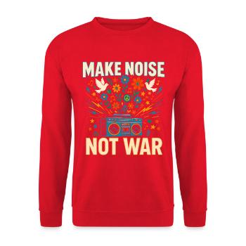 Faites du bruit, pas la guerre, la paix musique chemise - Sweat-shirt Unisexe - rouge - Devant - Alina (178cm) & Michal (187cm)