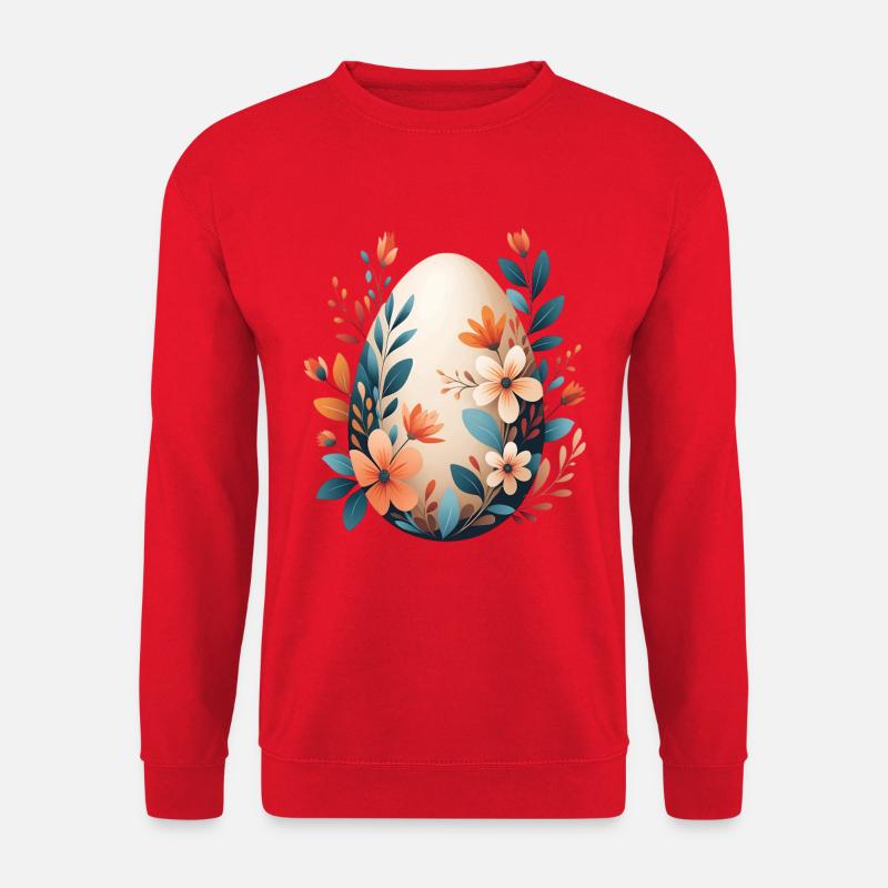 Spring Flower Egg - Unisex Sweatshirt - red