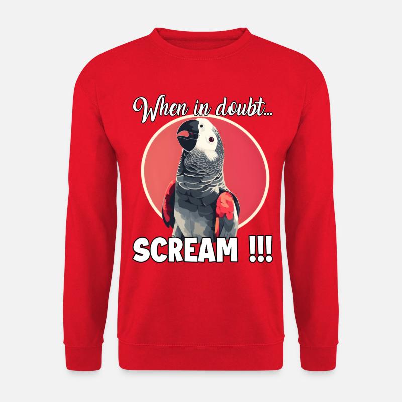 Humorvolle Geschenkidee für Papageienhalter - Unisex Pullover - Rot