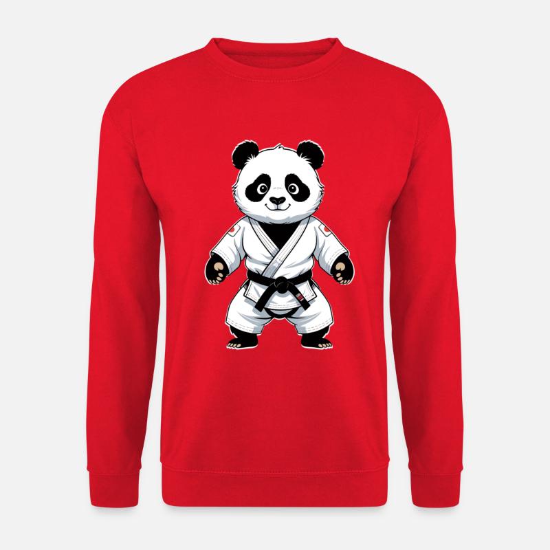 Panda Kampfkünstler im Gi - Unisex Pullover - Rot
