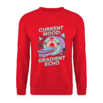 Technicien IRM, technicien en échographe du gradient d’humeur actuel, radiographe - Sweat-shirt Unisexe - rouge - Devant - Alina (178cm) & Michal (187cm)