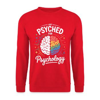 Psychédélique Psychedelic Brain - Sweat-shirt Unisexe - rouge - Devant - Alina (178cm) & Michal (187cm)