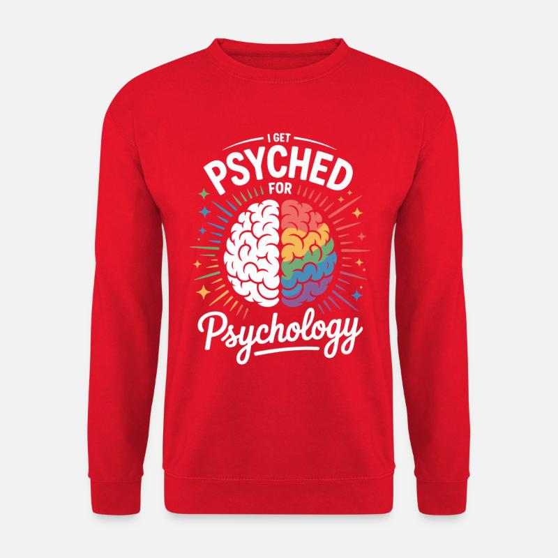 Psychédélique Psychedelic Brain - Sweat-shirt Unisexe - rouge