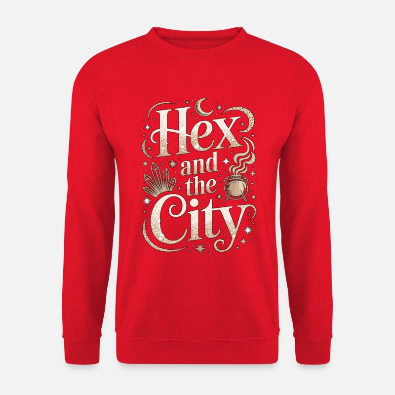 Witchcraft Hex And The Spellcaster Astrology Wicca - Unisex Pullover - Rot