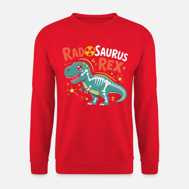 RadSaurus Rex Neon-Dino - Unisex Pullover - Rot