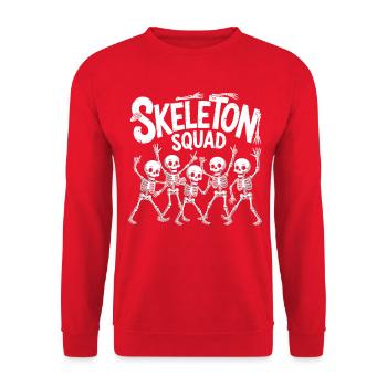 Skeleton Squad Dance Party - Unisex Sweatshirt - red - Front - Alina (178cm) & Michal (187cm)