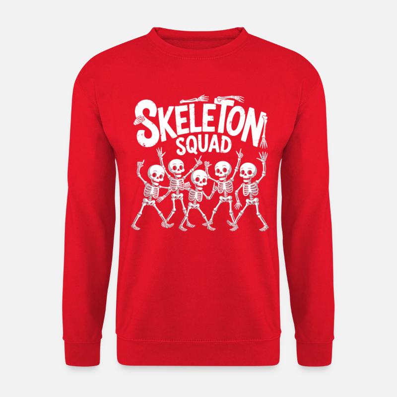 Skelett Squad Tanzparty - Unisex Pullover - Rot