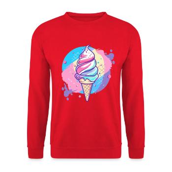eiscreme - Unisex Sweatshirt - red - Front - Alina (178cm) & Michal (187cm)