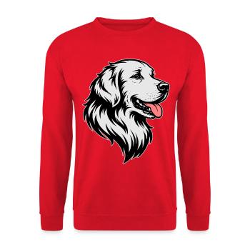 Golden Retriever - Sweat-shirt Unisexe - rouge - Devant - Alina (178cm) & Michal (187cm)