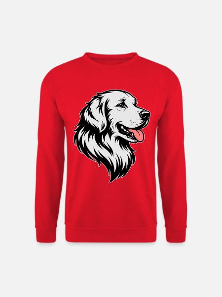 Golden Retriever - Sweat-shirt Unisexe - rouge