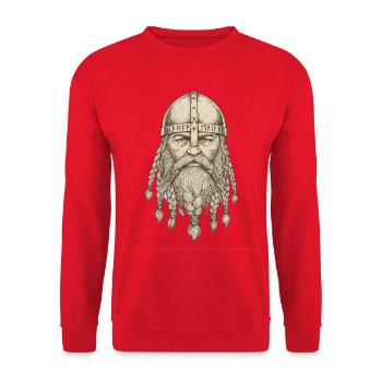 Légende viking viking marin Odin Raven Fighter - Sweat-shirt Unisexe - rouge - Devant - Alina (178cm) & Michal (187cm)