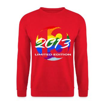 13e anniversaire 2013 cadeau garçons et filles - Sweat-shirt Unisexe - rouge - Devant - Alina (178cm) & Michal (187cm)