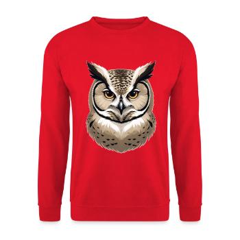 WaldEulenblick - Unisex Sweatshirt - red - Front - Alina (178cm) & Michal (187cm)
