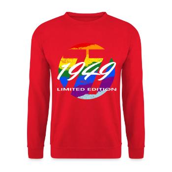 77e anniversaire 1949 cadeau pour hommes et femmes - Sweat-shirt Unisexe - rouge - Devant - Alina (178cm) & Michal (187cm)