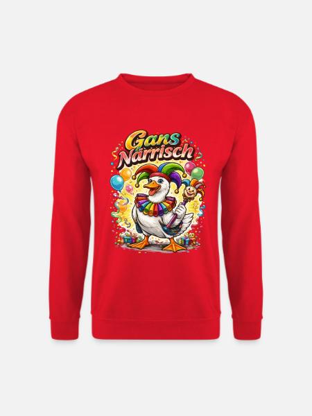 Goose Foolish – Carnaval avec humour - Sweat-shirt Unisexe - rouge