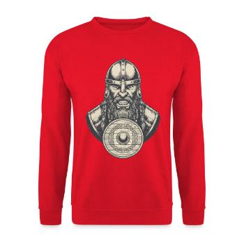 Légende viking viking marin Odin Raven Fighter - Sweat-shirt Unisexe - rouge - Devant - Alina (178cm) & Michal (187cm)