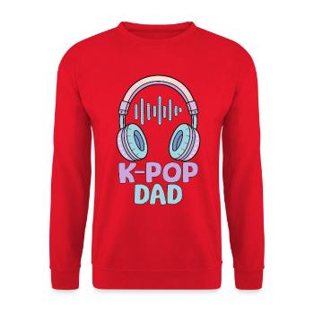 K Pop Dad - Sweat-shirt Unisexe - rouge - Devant - Alina (178cm) & Michal (187cm)