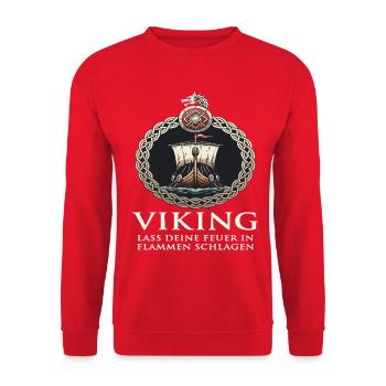 Légende viking viking marin Odin Raven Fighter - Sweat-shirt Unisexe - rouge - Devant - Alina (178cm) & Michal (187cm)