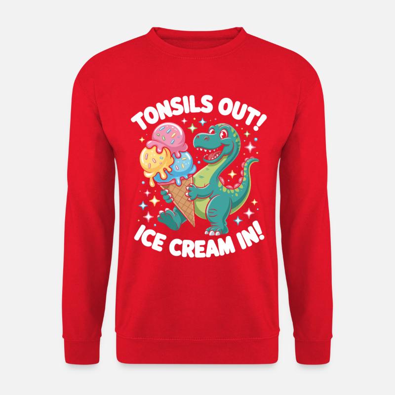 T Rex Eiscreme Jubel - Unisex Pullover - Rot