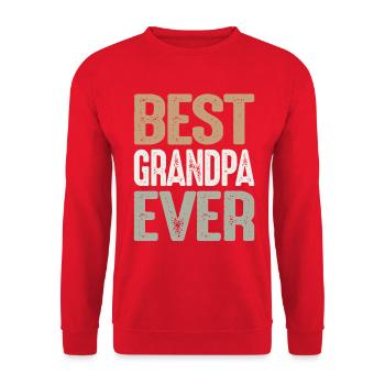 Bester Opa aller Zeiten Klassischer Familienstolz-Opa - Unisex Pullover - Rot - Vorne - Alina (178cm) & Michal (187cm)