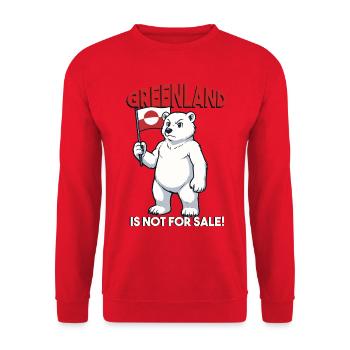 Le Groenland n’est pas à vendre - Sweat-shirt Unisexe - rouge - Devant - Alina (178cm) & Michal (187cm)