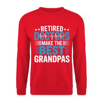 Médecins retraités : les meilleurs grands-pères - Sweat-shirt Unisexe - rouge - Devant - Alina (178cm) & Michal (187cm)
