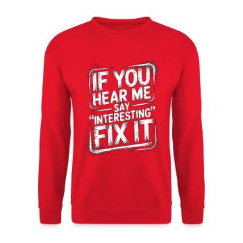 Enseignant en soins infirmiers, si vous m’entendez dire, instructeur en soins infirmiers - Sweat-shirt Unisexe - rouge - Devant - Alina (178cm) & Michal (187cm)