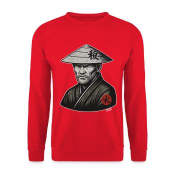 Rice Hat Samurai Warrior - Unisex Sweatshirt - red - Front - Alina (178cm) & Michal (187cm)